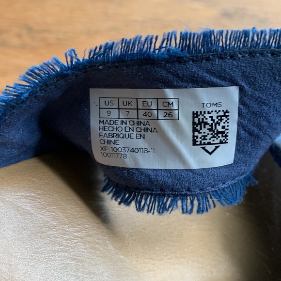 Tom’s Denim look flat Sandals sz9 - Picture 6 of 7